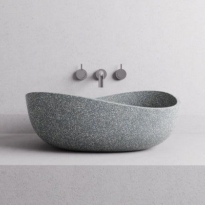 MADU JORDAN ABOVE COUNTER BASIN TERRAZO STONE GREY 585MM