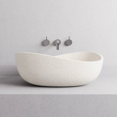 MADU JORDAN ABOVE COUNTER BASIN TERRAZO STONE WHITE 585MM