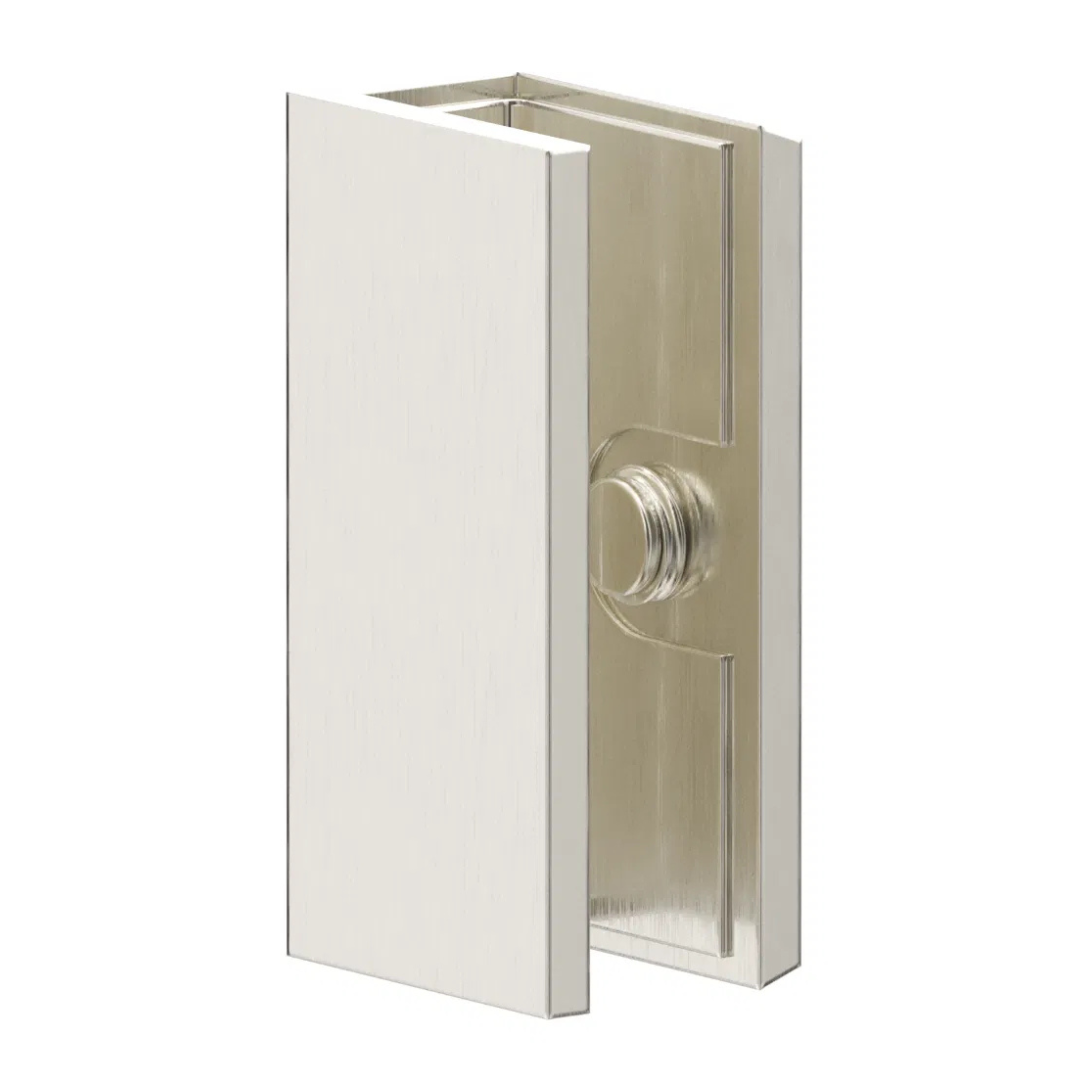 BELLA VISTA FRAMELESS SHOWER SCREEN WALL BRACKET BRUSHED NICKEL