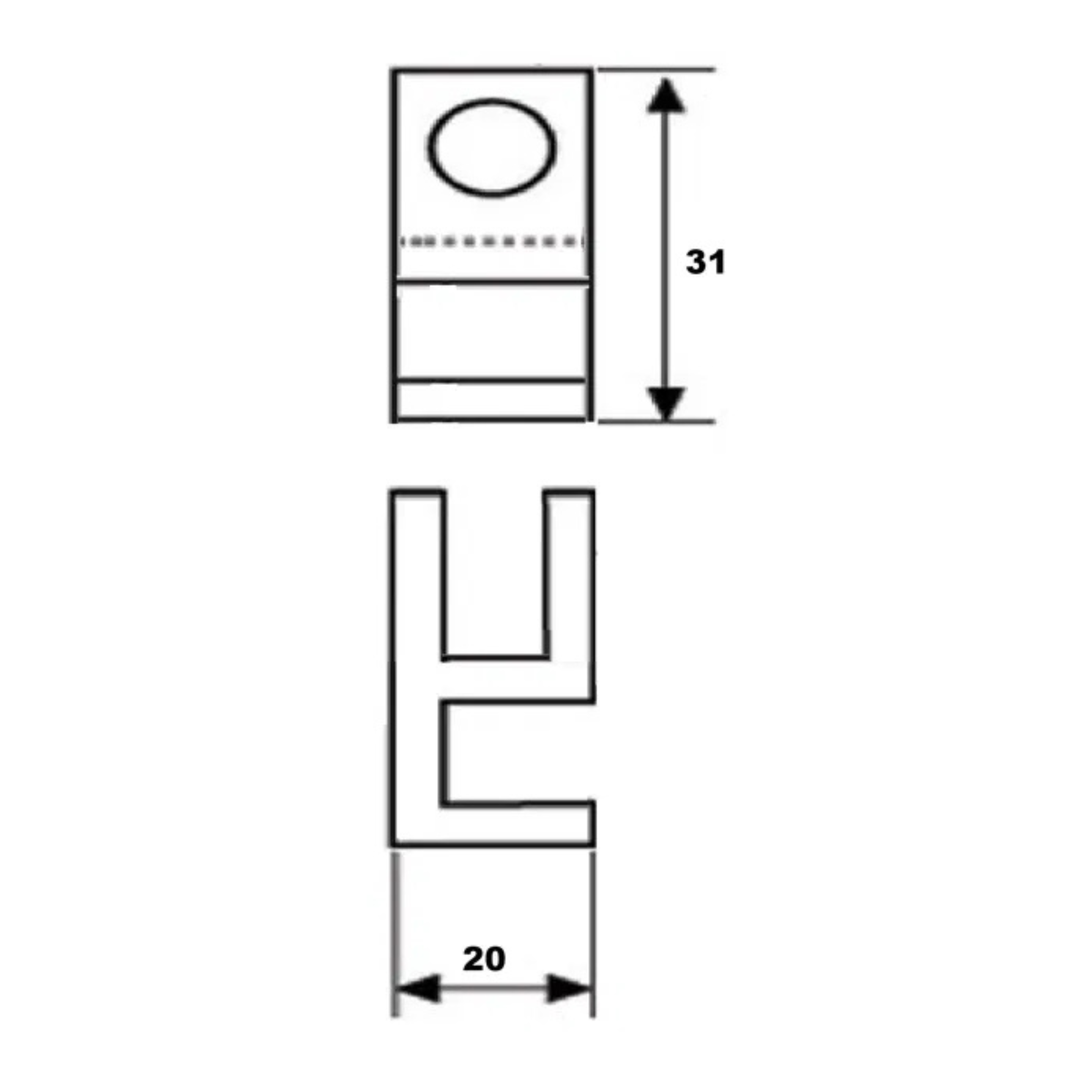 BELLA VISTA SHOWER SCREEN TOP PLATE BRACKET CHROME