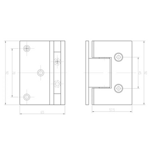 BELLA VISTA GLASS-TO-WALL SHOWER SCREEN HINGE DUSK BRONZE