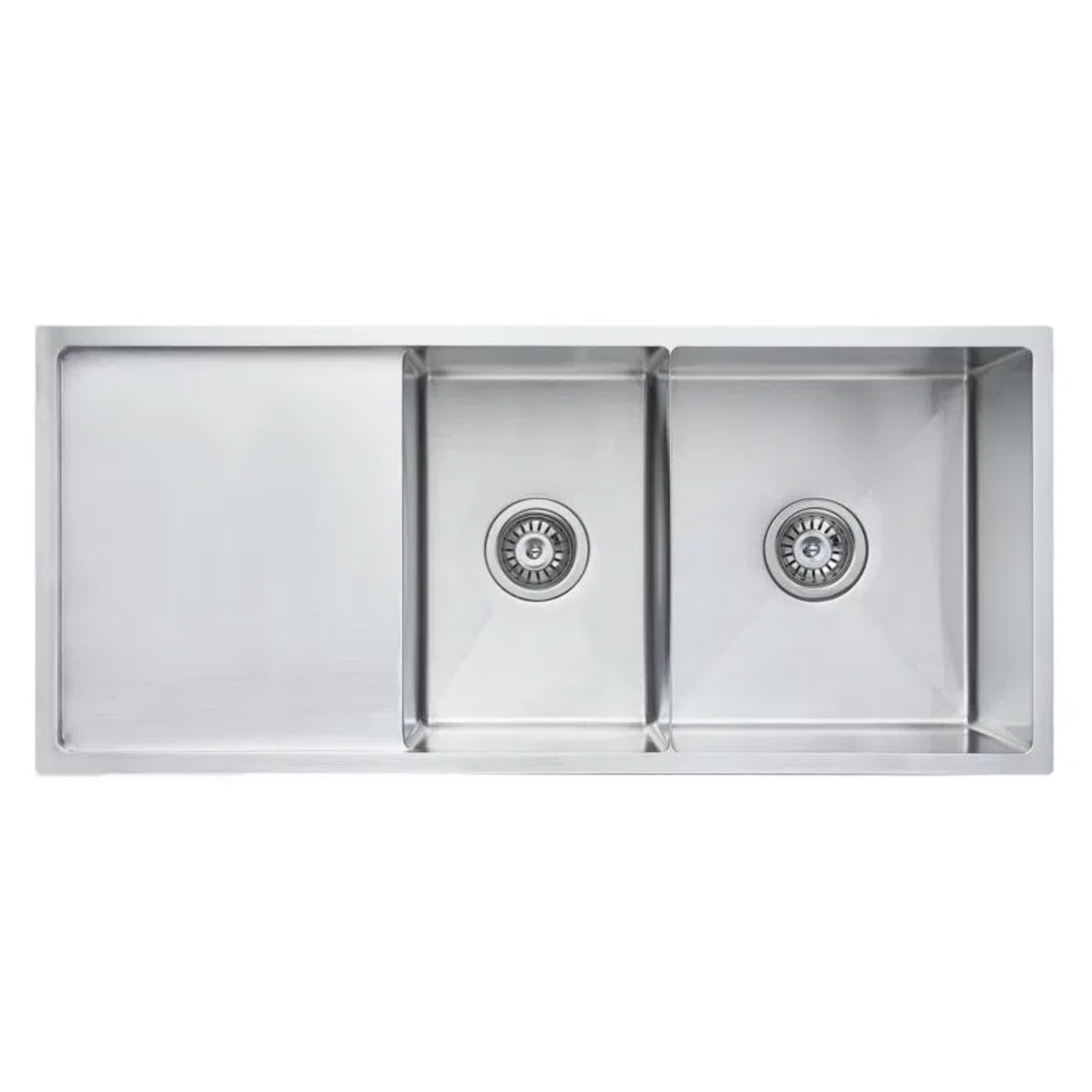 BELLA VISTA LUMINARE DOUBLE BOWL KITCHEN SINK WITH DRAINER STAINLESS STEEL 1000MM