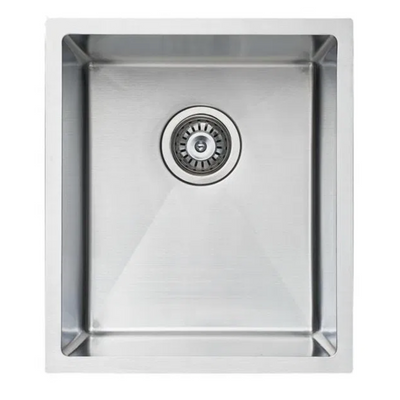 BELLA VISTA LUMINARE SINGLE BOWL KITCHEN SINK STAINLESS STEEL 380MM