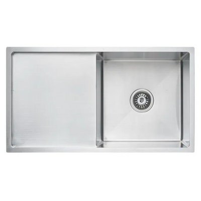 BELLA VISTA LUMINARE SINGLE BOWL KITCHEN SINK WITH DRAINER STAINLESS STEEL 800MM