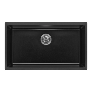 BELLA VISTA FOMOS SINGLE BOWL GRANITE KITCHEN SINK BLACK 790MM