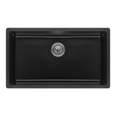 BELLA VISTA FOMOS SINGLE BOWL GRANITE KITCHEN SINK BLACK 790MM