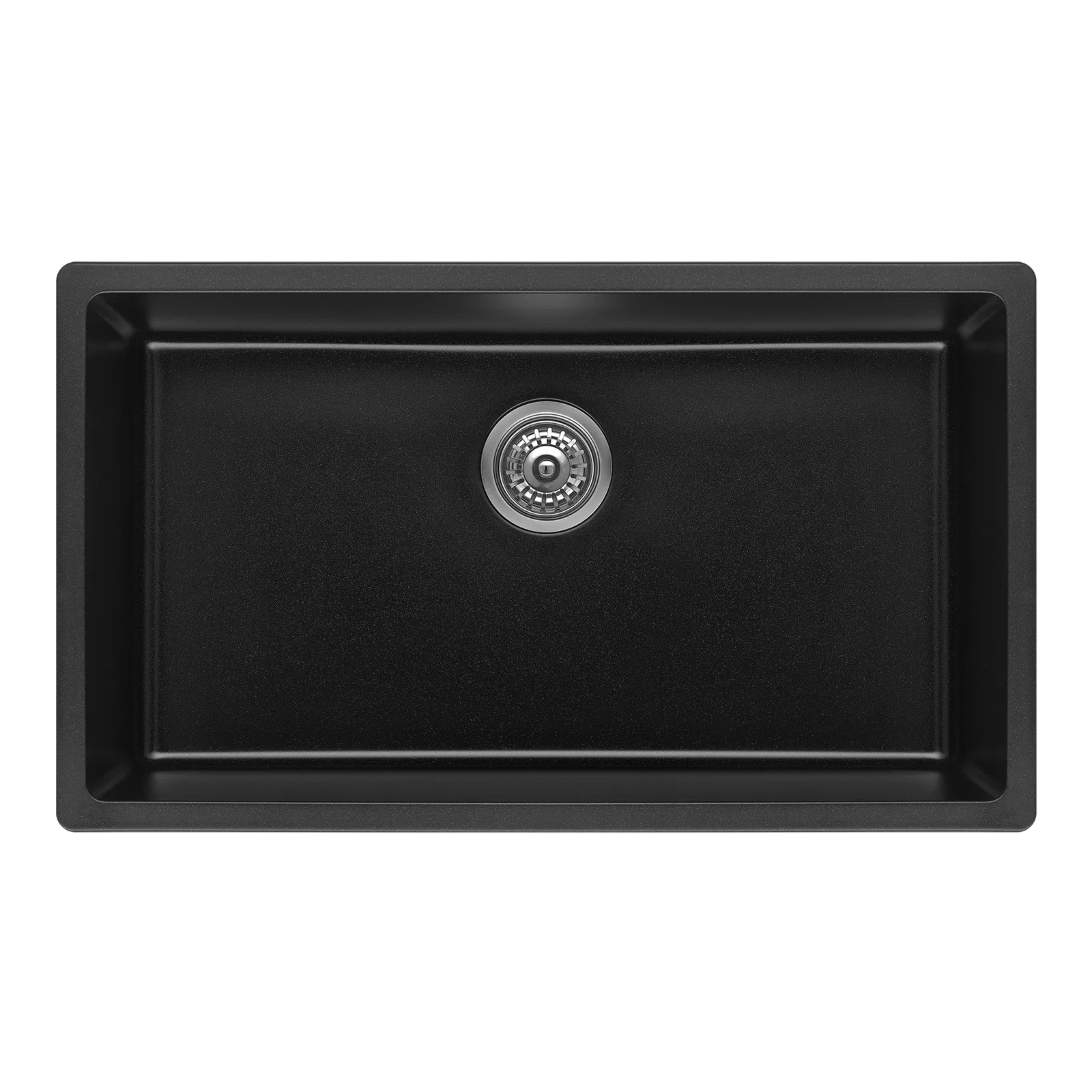 BELLA VISTA FOMOS SINGLE BOWL GRANITE KITCHEN SINK BLACK 790MM