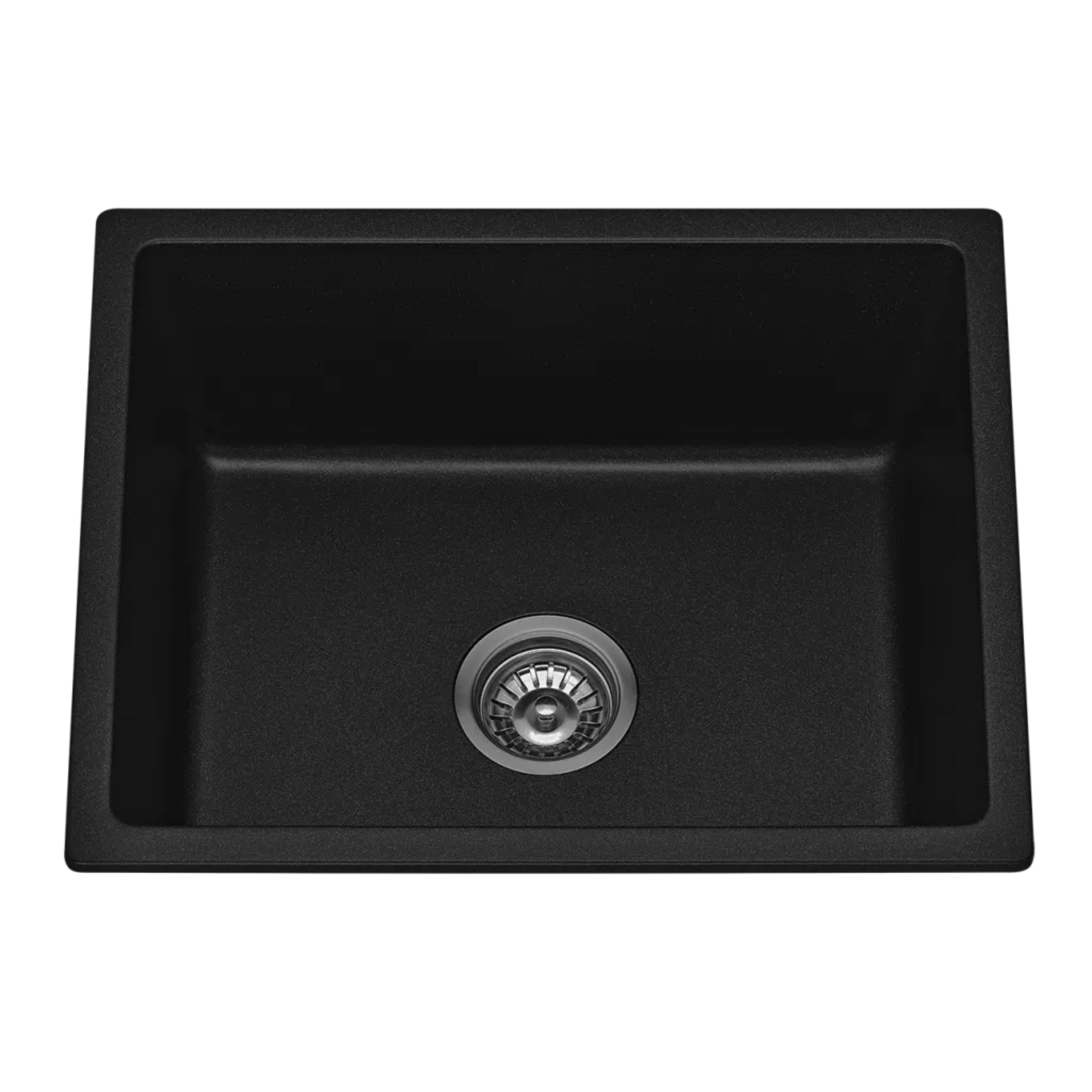 BELLA VISTA FOMOS SINGLE BOWL GRANITE KITCHEN SINK BLACK 550MM
