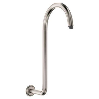 FIENZA CLASSICAL FIXED SWAN-NECK SHOWER ARM 343MM BRUSHED NICKEL