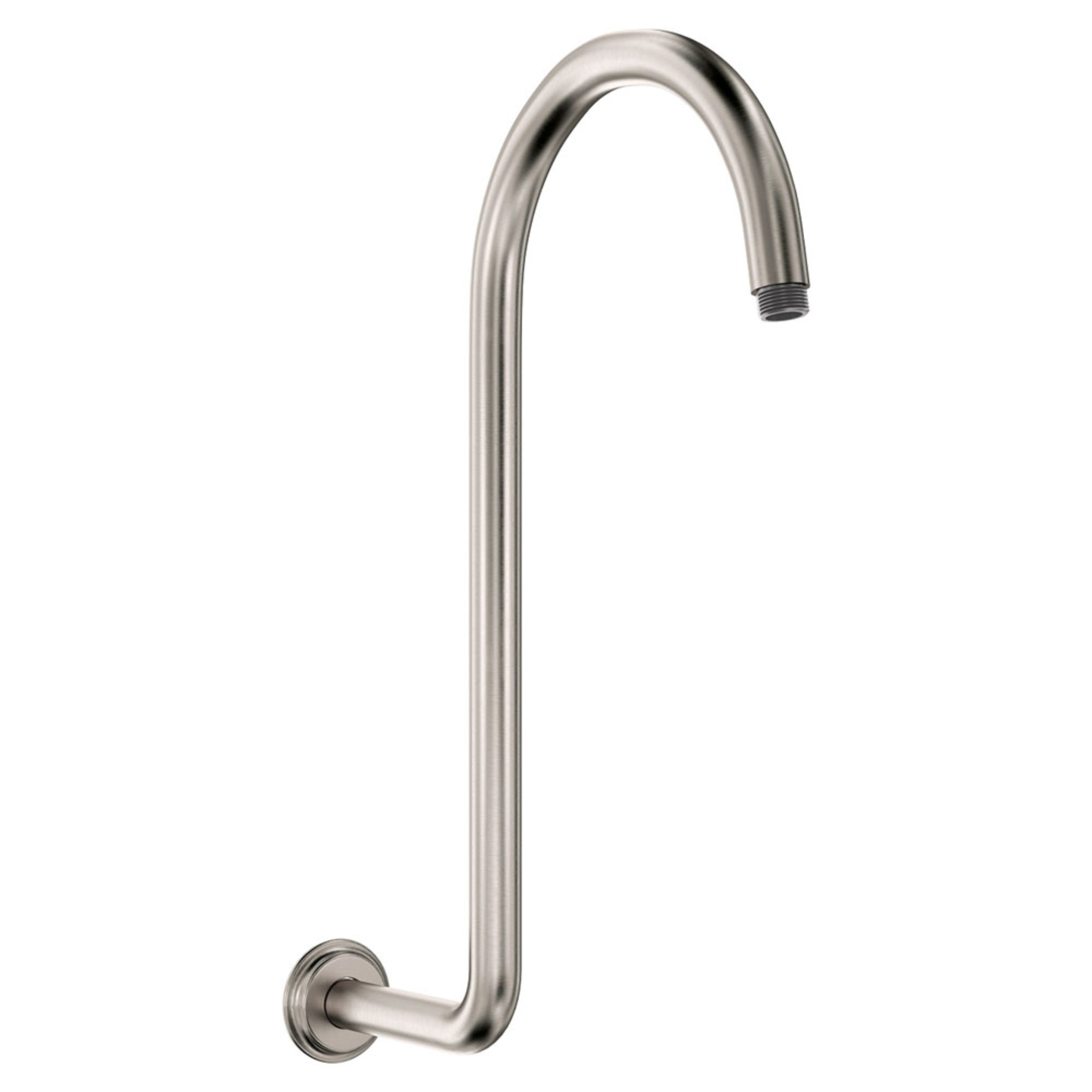 FIENZA CLASSICAL FIXED SWAN-NECK SHOWER ARM 343MM BRUSHED NICKEL