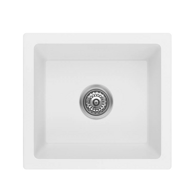 BELLA VISTA FOMOS SINGLE BOWL GRANITE KITCHEN SINK WHITE 460MM