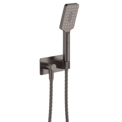 FIENZA TONO RECTANGULAR PLATE HAND SHOWER GUN METAL