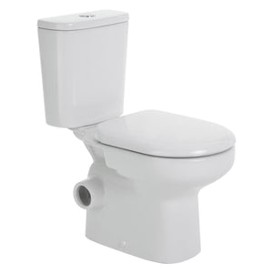 FIENZA PETRA CLOSE-COUPLED RIMLESS LEFT SKEW TRAP TOILET SUITE GLOSS WHITE