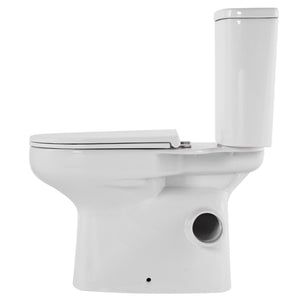 FIENZA PETRA CLOSE-COUPLED RIMLESS RIGHT SKEW TRAP TOILET SUITE GLOSS WHITE WITH SLIM SEAT
