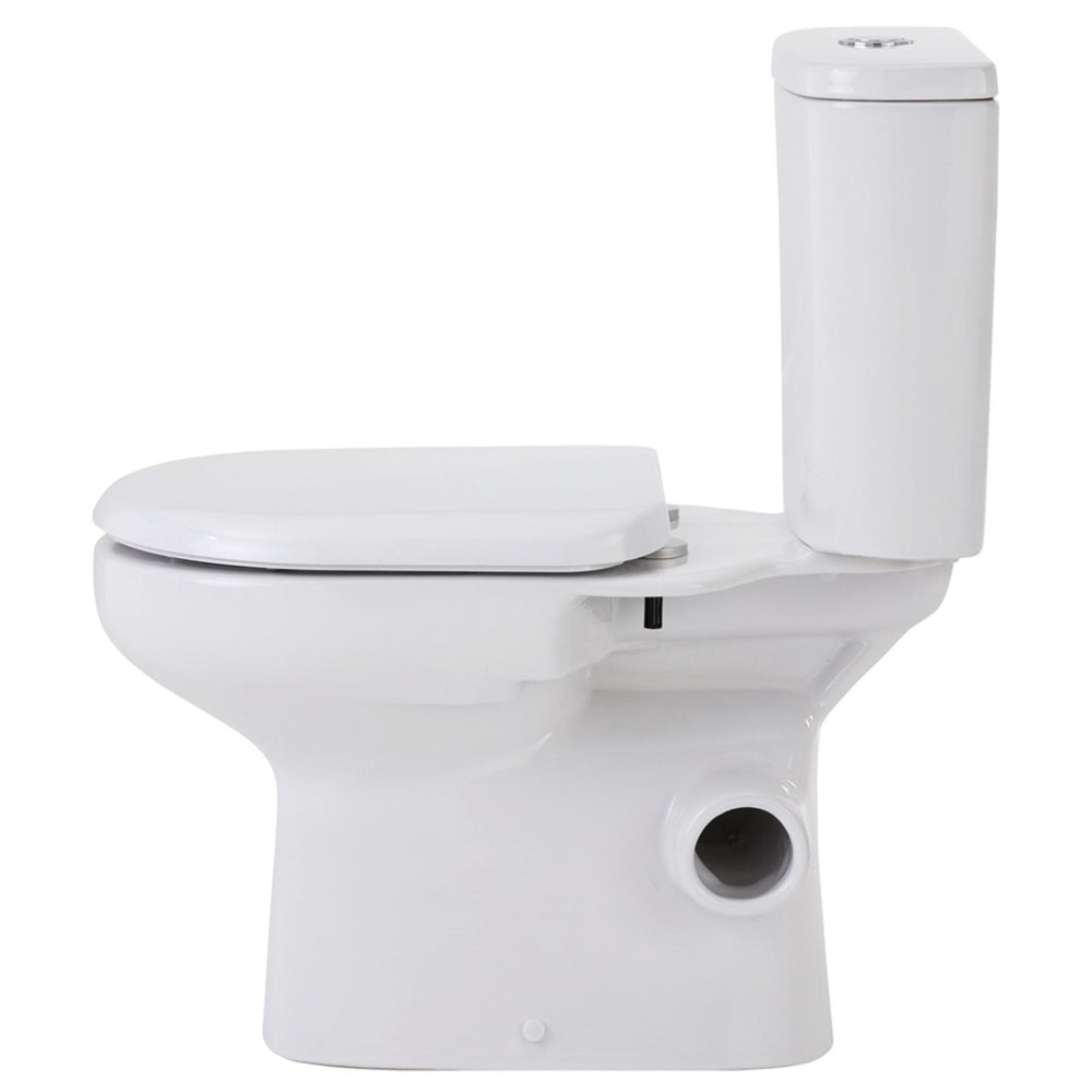 FIENZA PETRA CLOSE-COUPLED RIMLESS RIGHT SKEW TRAP TOILET SUITE GLOSS WHITE