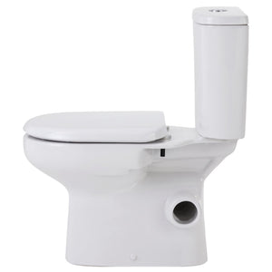 FIENZA PETRA CLOSE-COUPLED RIMLESS RIGHT SKEW TRAP TOILET SUITE GLOSS WHITE