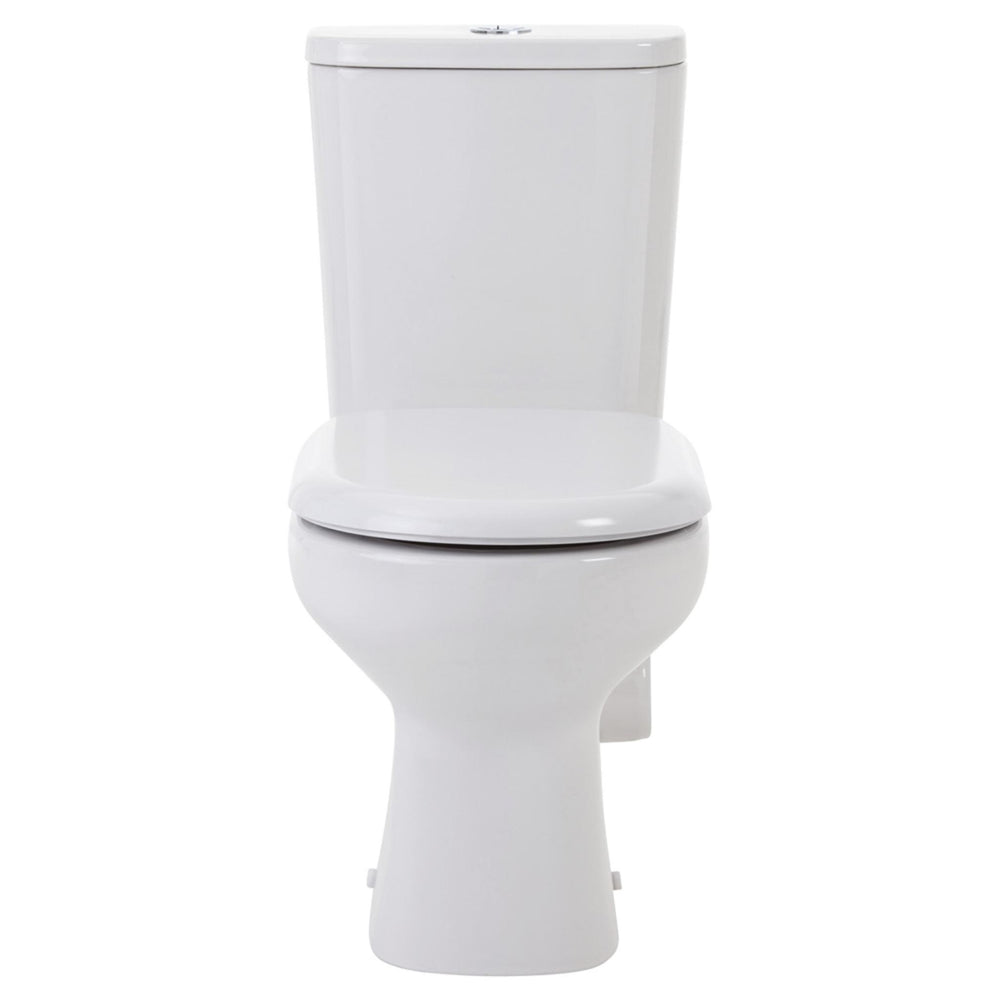 FIENZA PETRA CLOSE-COUPLED RIMLESS RIGHT SKEW TRAP TOILET SUITE GLOSS WHITE
