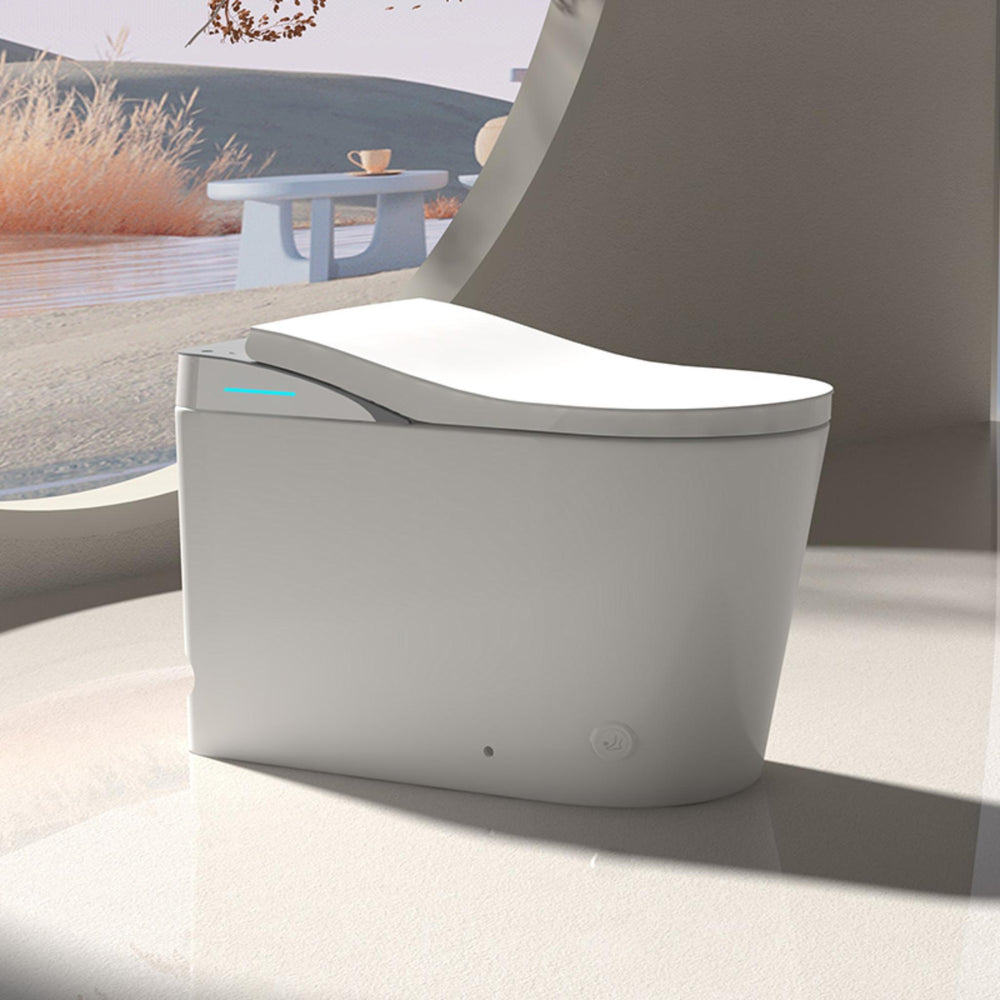 FLUVA K1 INTELLIGENT TOILET W/ AUTOFLUSH REMOTE CONTROLLED BIDET GLOSS WHITE