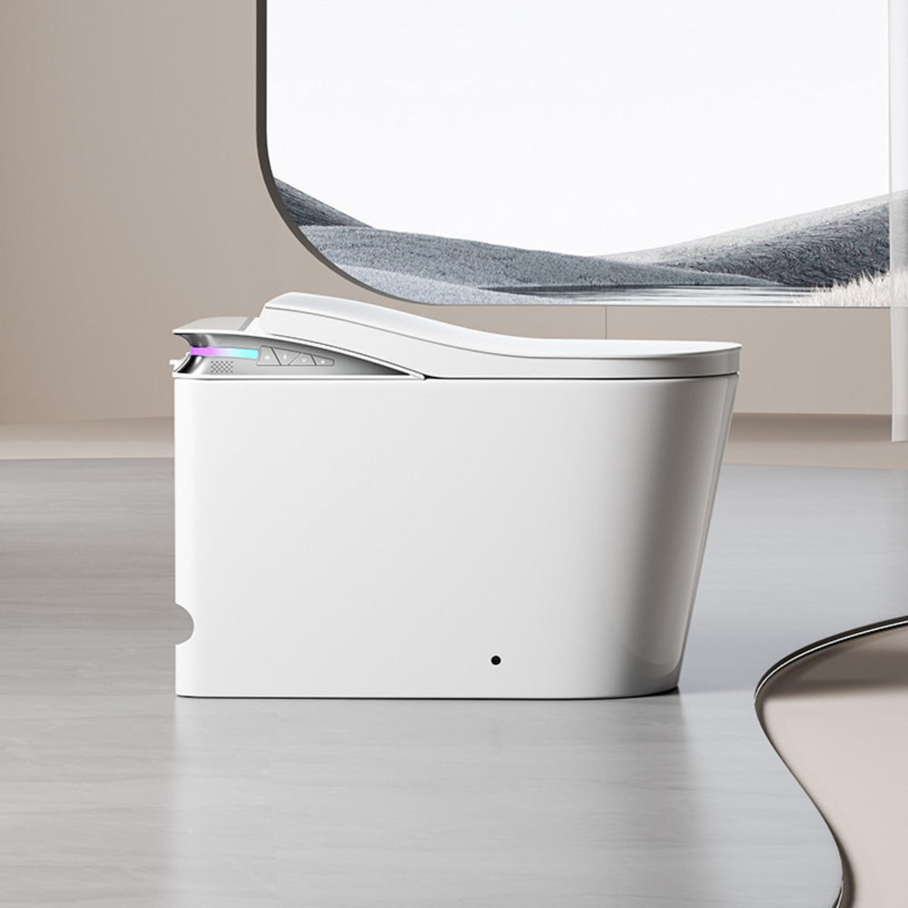 FLUVA K2 INTELLIGENT TOILET W/ AUTOFLUSH REMOTE CONTROLLED BIDET GLOSS WHITE