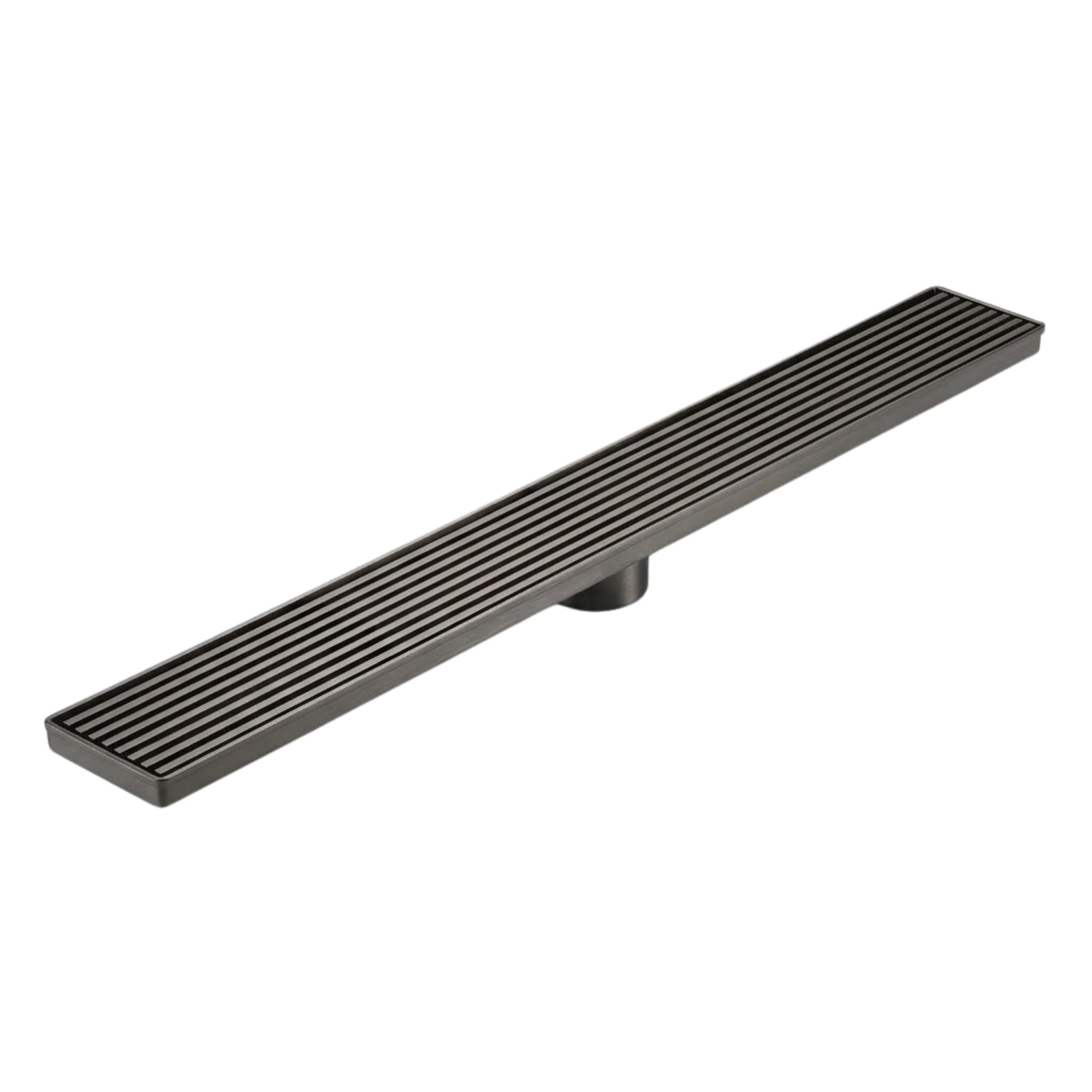 VITO GRATED FLOOR CHANNEL DRAIN GUN METAL (MULTIPLE SIZES AVAILABLE)