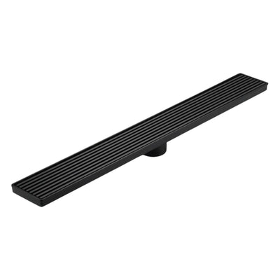 VITO GRATED FLOOR CHANNEL DRAIN MATTE BLACK (MULTIPLE SIZES AVAILABLE)