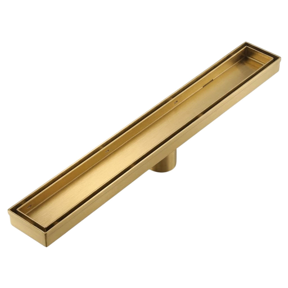 VITO TILE INSERT FLOOR CHANNEL DRAIN GOLD (MULTIPLE SIZES AVAILABLE)