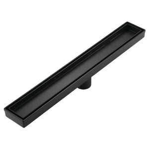VITO TILE INSERT FLOOR CHANNEL DRAIN MATTE BLACK (MULTIPLE SIZES AVAILABLE)