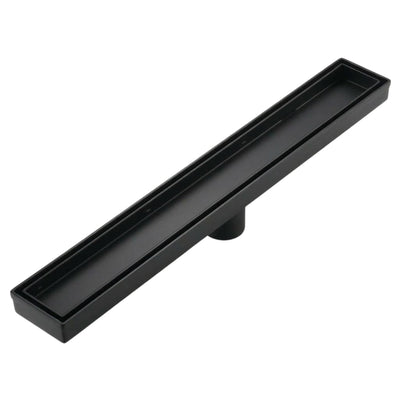 VITO TILE INSERT FLOOR CHANNEL DRAIN MATTE BLACK (MULTIPLE SIZES AVAILABLE)