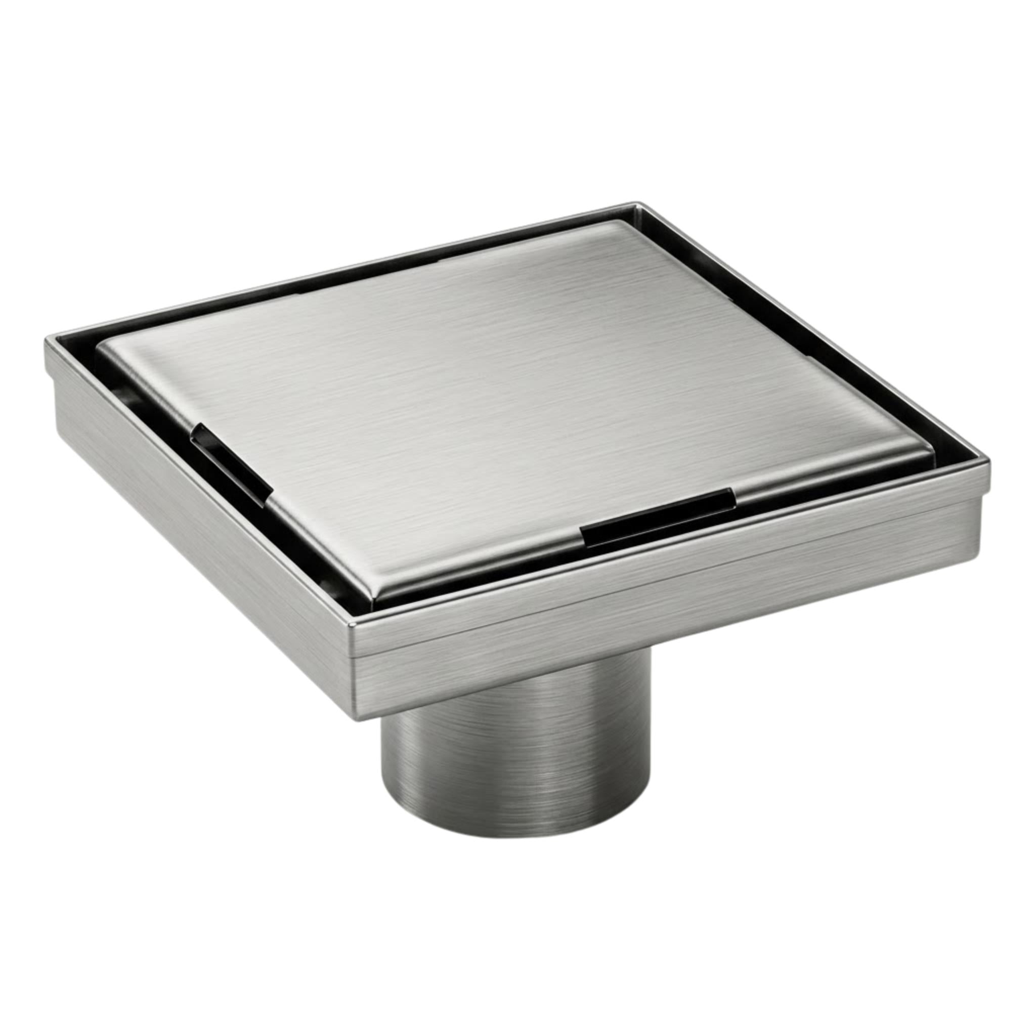 VITO SQUARE TILE INSERT FLOOR DRAIN BRUSHED STAINLESS STEEL 115MM