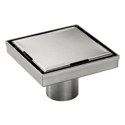 VITO SQUARE TILE INSERT FLOOR DRAIN BRUSHED STAINLESS STEEL 115MM