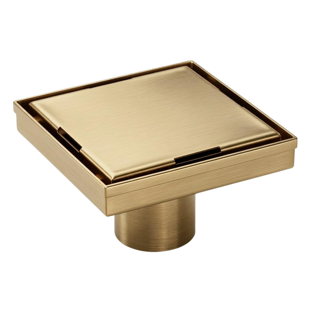 VITO SQUARE TILE INSERT FLOOR DRAIN GOLD 115MM