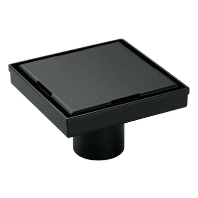 VITO SQUARE TILE INSERT FLOOR DRAIN MATTE BLACK 115MM
