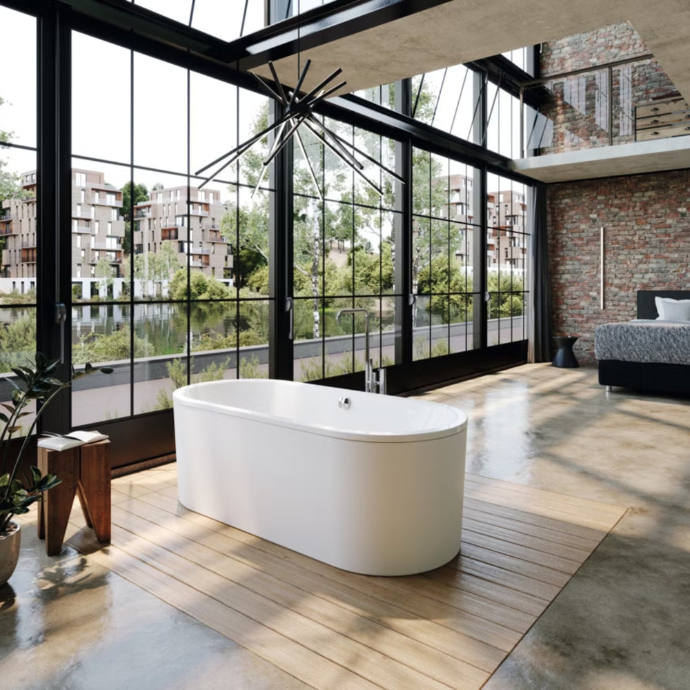 KALDEWEI CLASSIC DUO FREESTANDING ENAMEL STEEL BATHTUB ALPINE GLOSS WHITE (AVAILABLE IN 1600MM, 1700MM AND 1800MM)