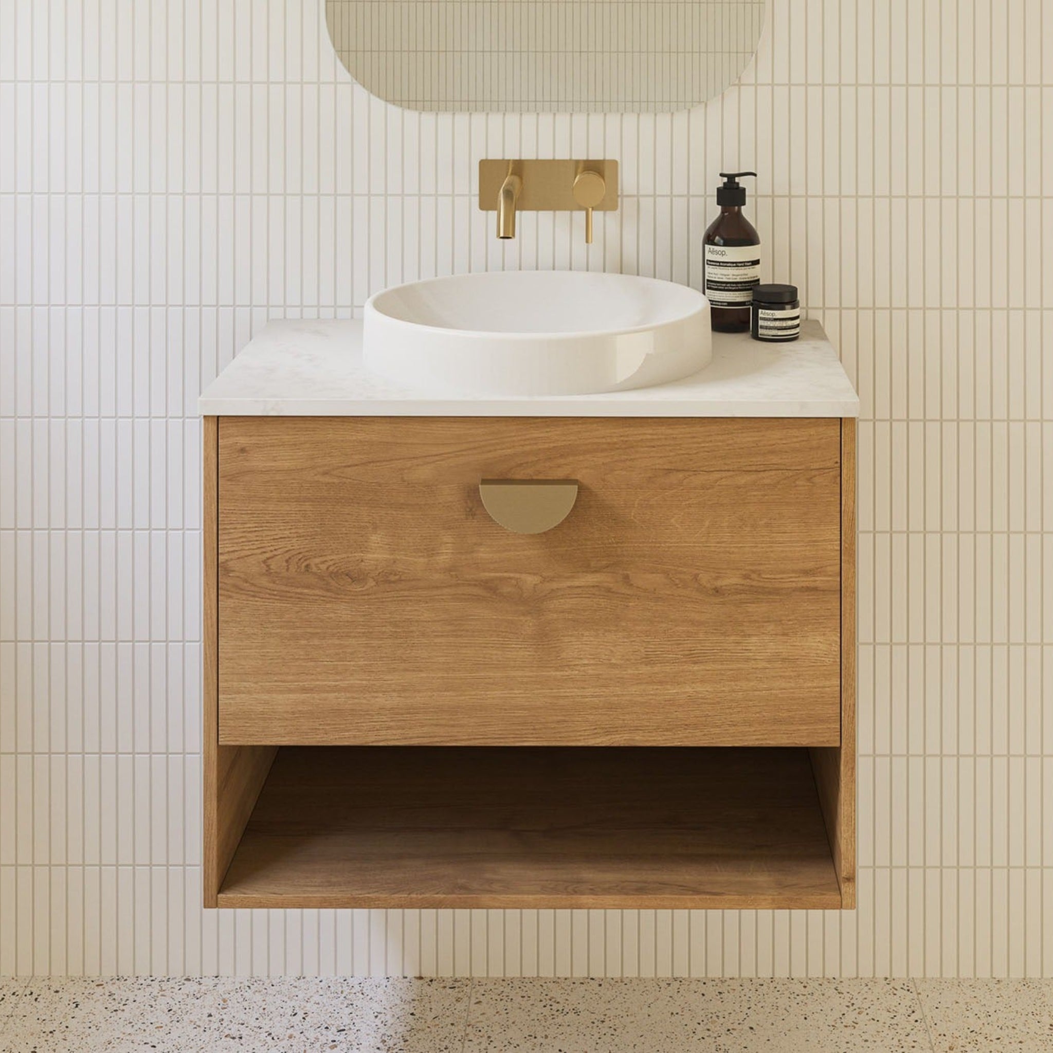 TIMBERLINE KANSAS CUSTOM WALL HUNG VANITY (ALL SIZING)