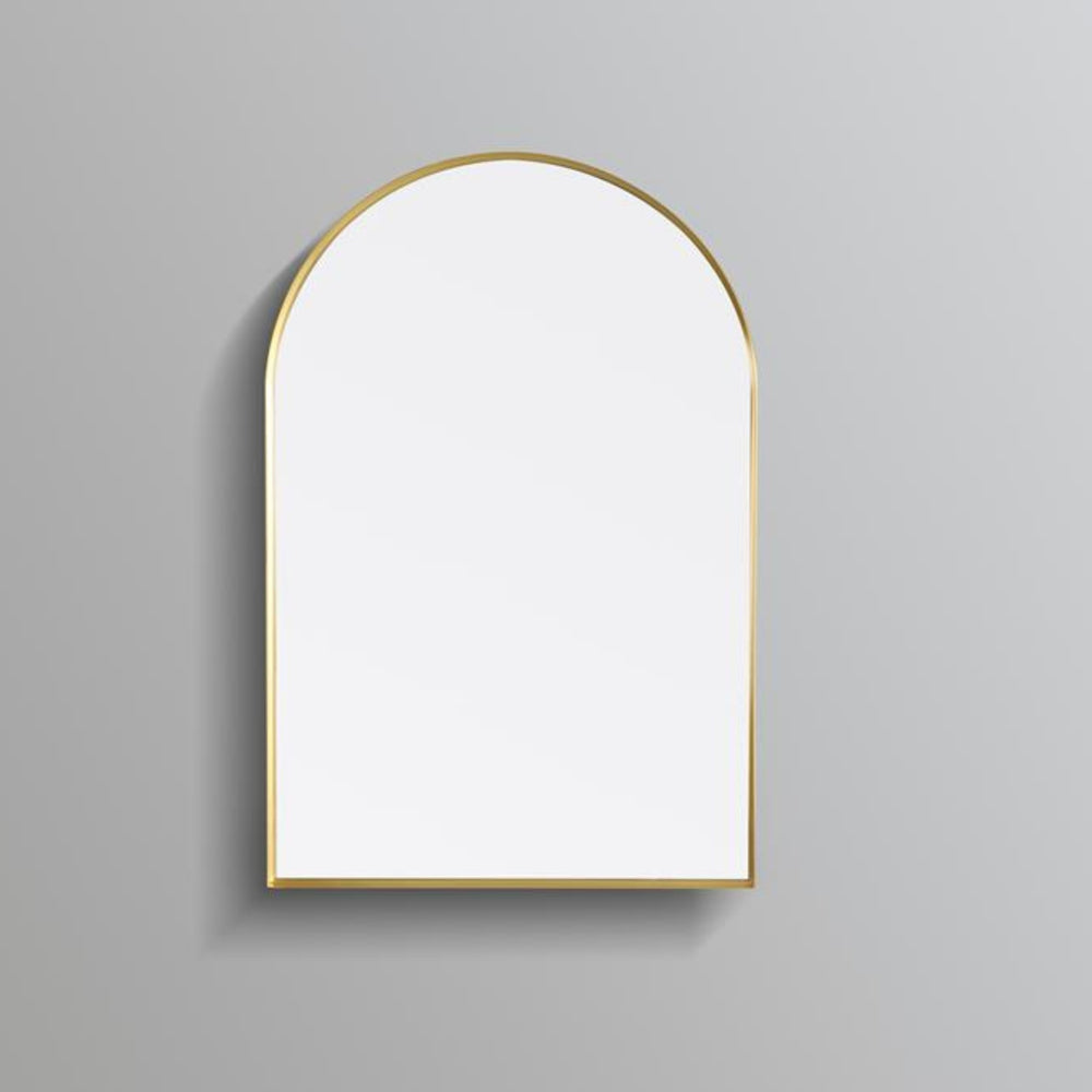 POSEIDON AURA ARCH ALUMINIUM FRAMED MIRROR YELLOW GOLD 600X900MM