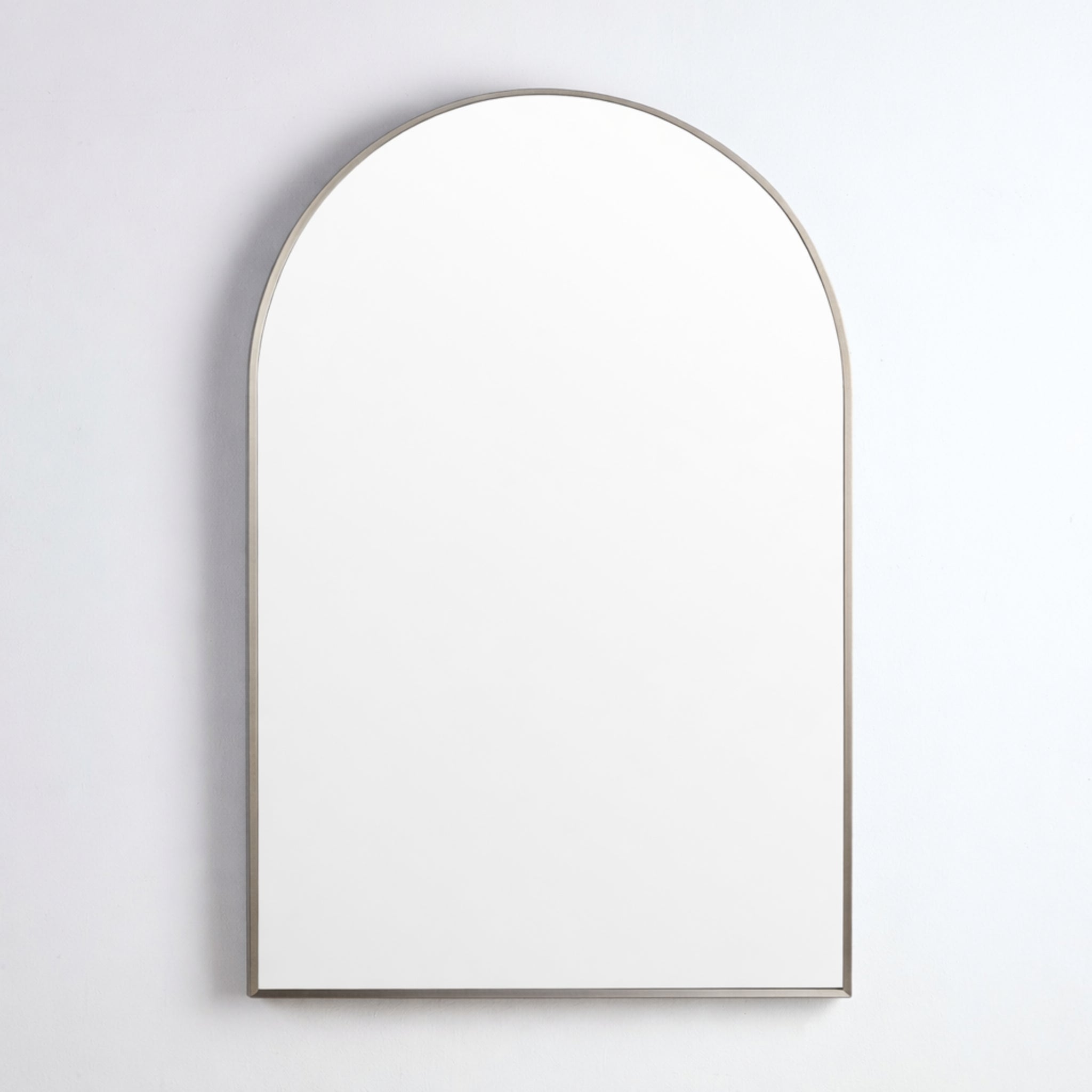 POSEIDON AURA ARCH ALUMINUM FRAMED MIRROR BRUSHED NICKEL 600X900MM