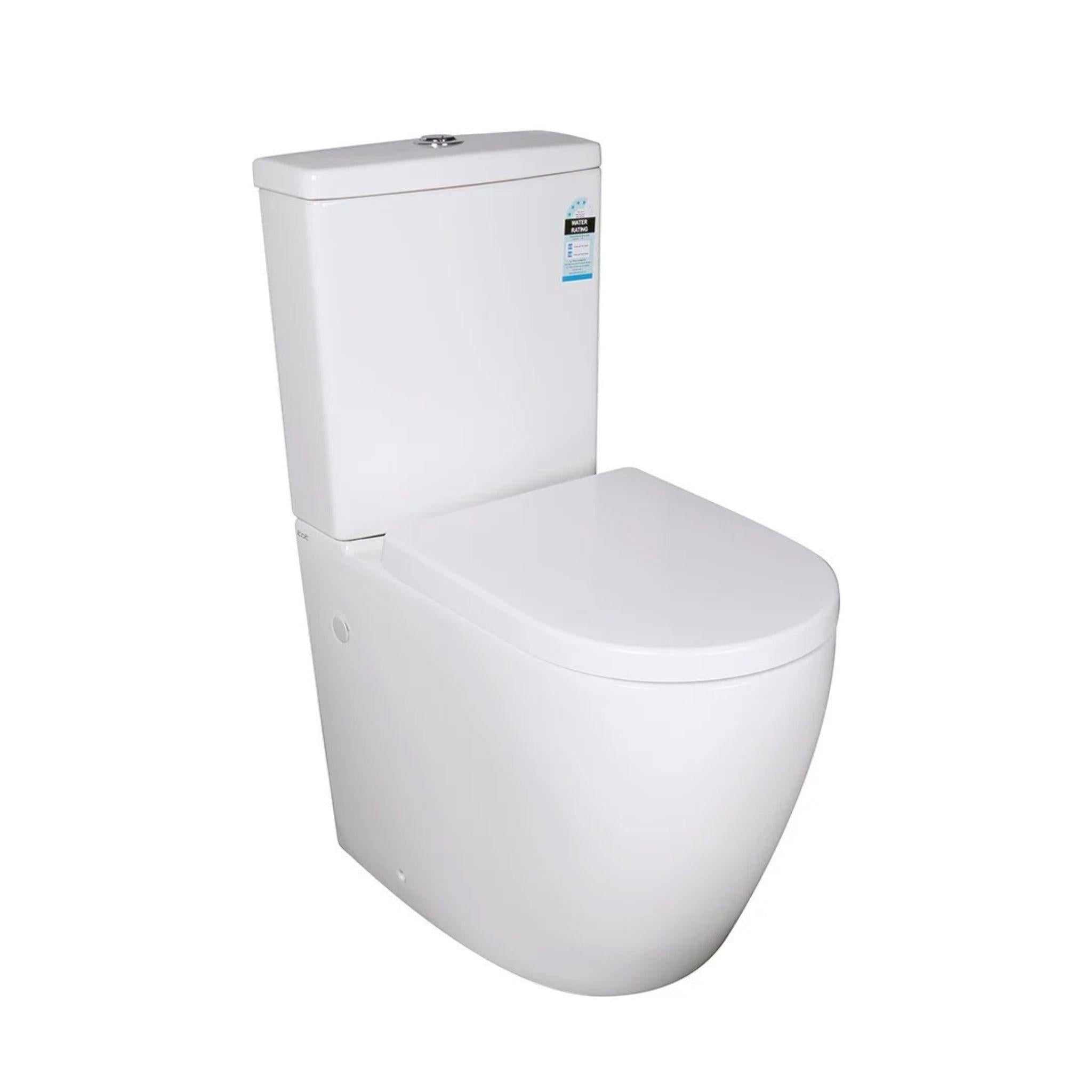 POSEIDON AMBULANT BOX RIM TOILET SUITE GLOSS WHITE