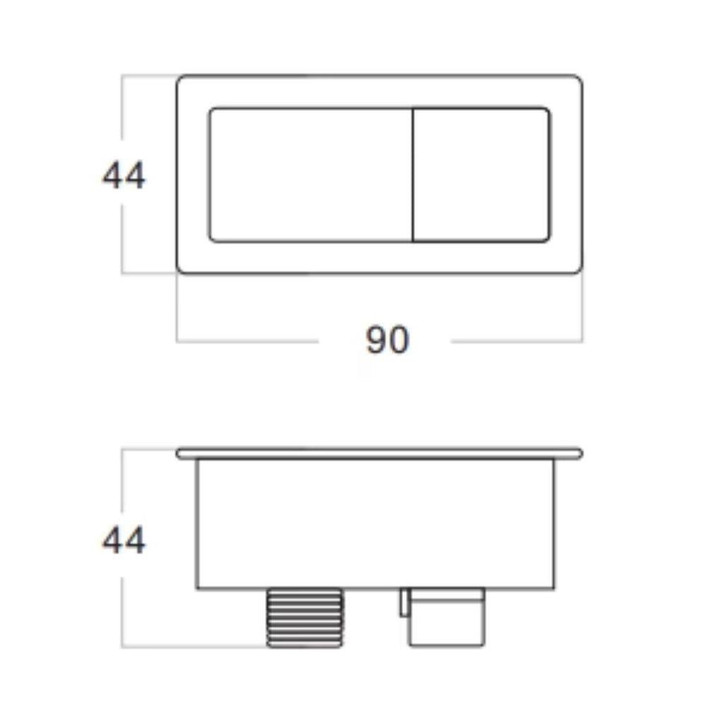 POSEIDON AVIS RIMLESS BACK TO WALL TOILET SUITE MATTE WHITE