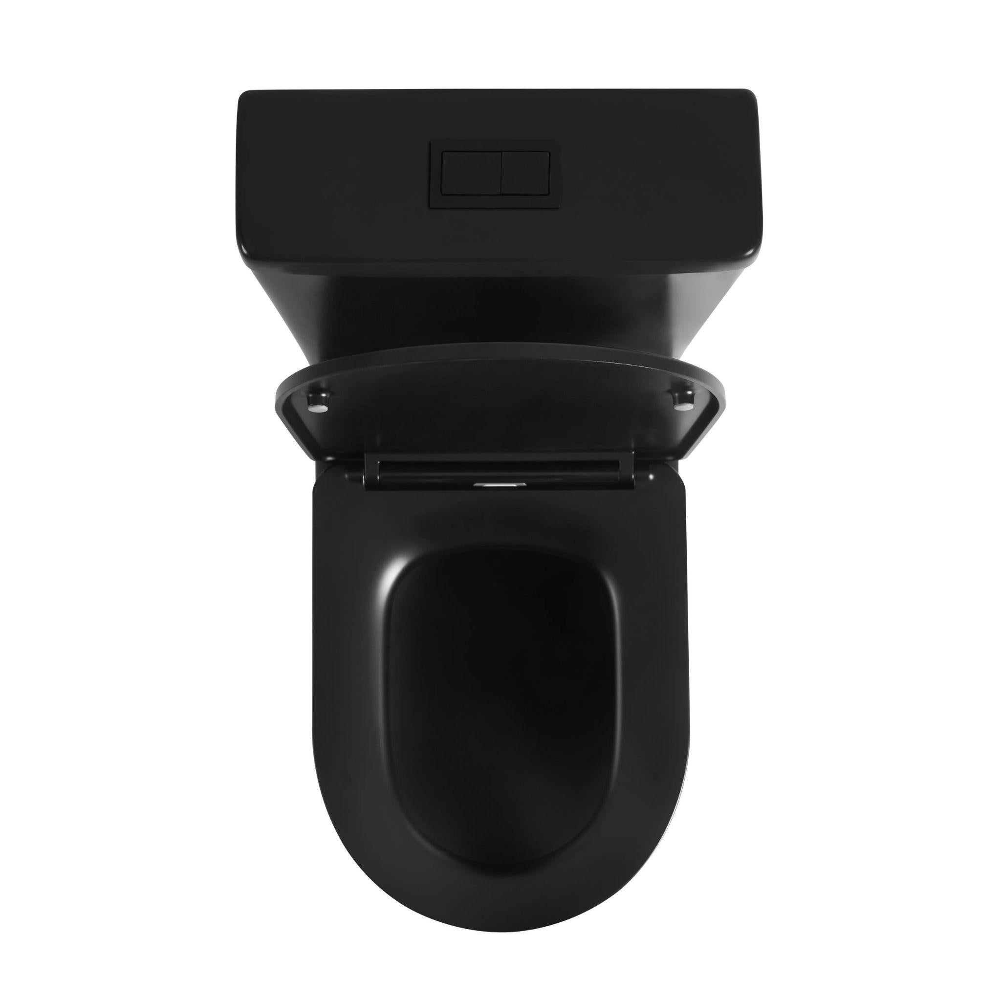 POSEIDON AVIS RIMLESS BACK TO WALL TOILET SUITE MATTE BLACK