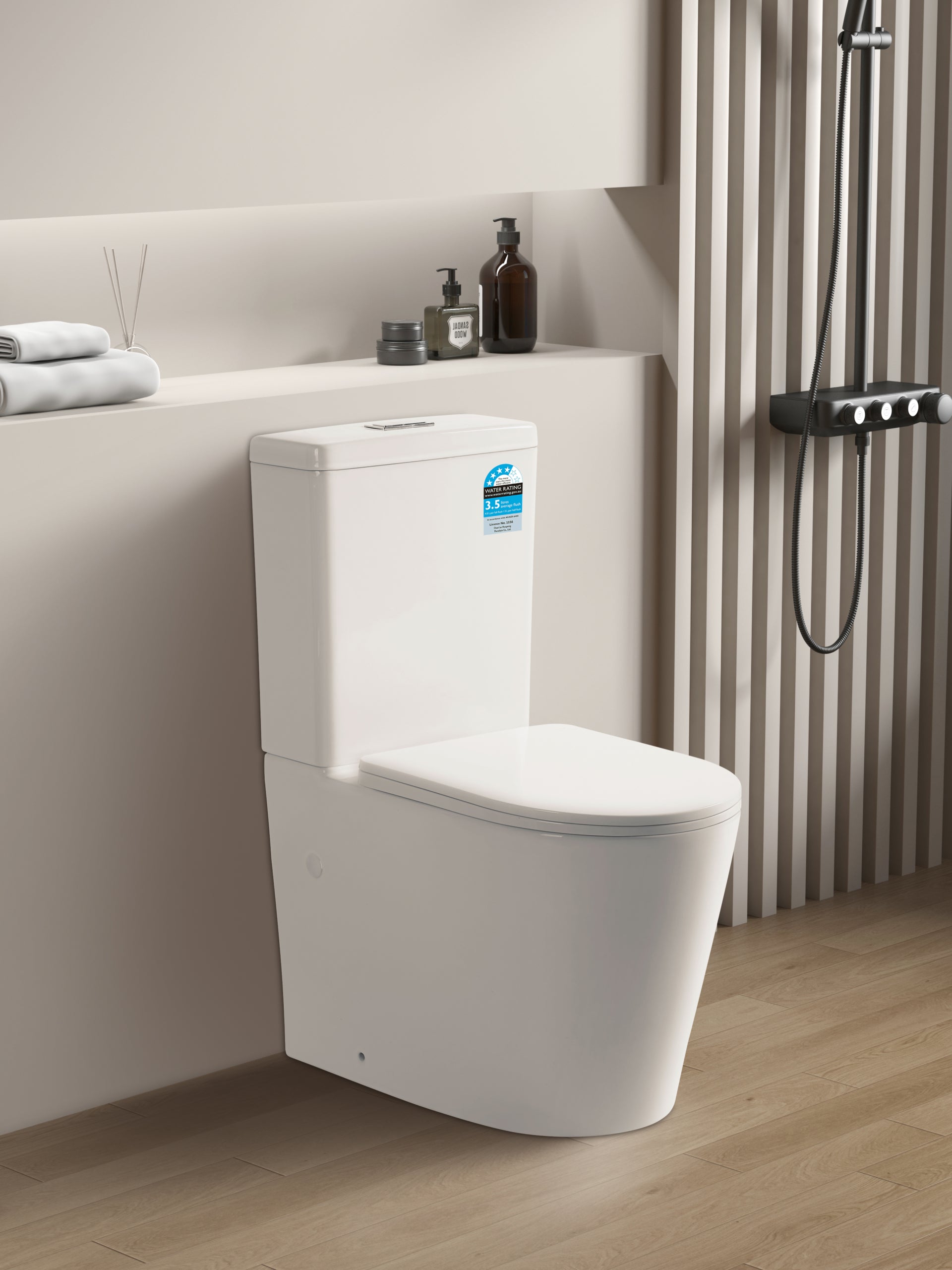 POSEIDON VIVID BTW TOILET SUITE GLOSS WHITE