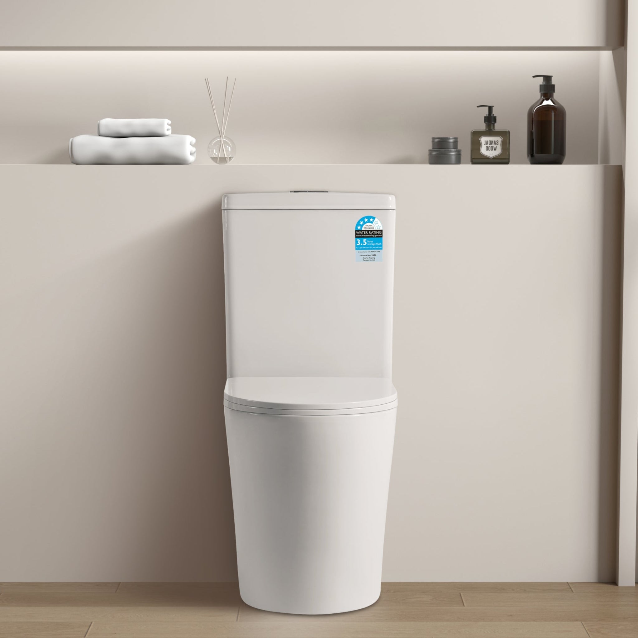 POSEIDON VIVID BTW TOILET SUITE GLOSS WHITE