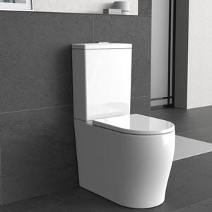 POSEIDON ZEUS RIMLESS AND TORNADO FLUSH BACK TO WALL TOILET SUITE GLOSS WHITE