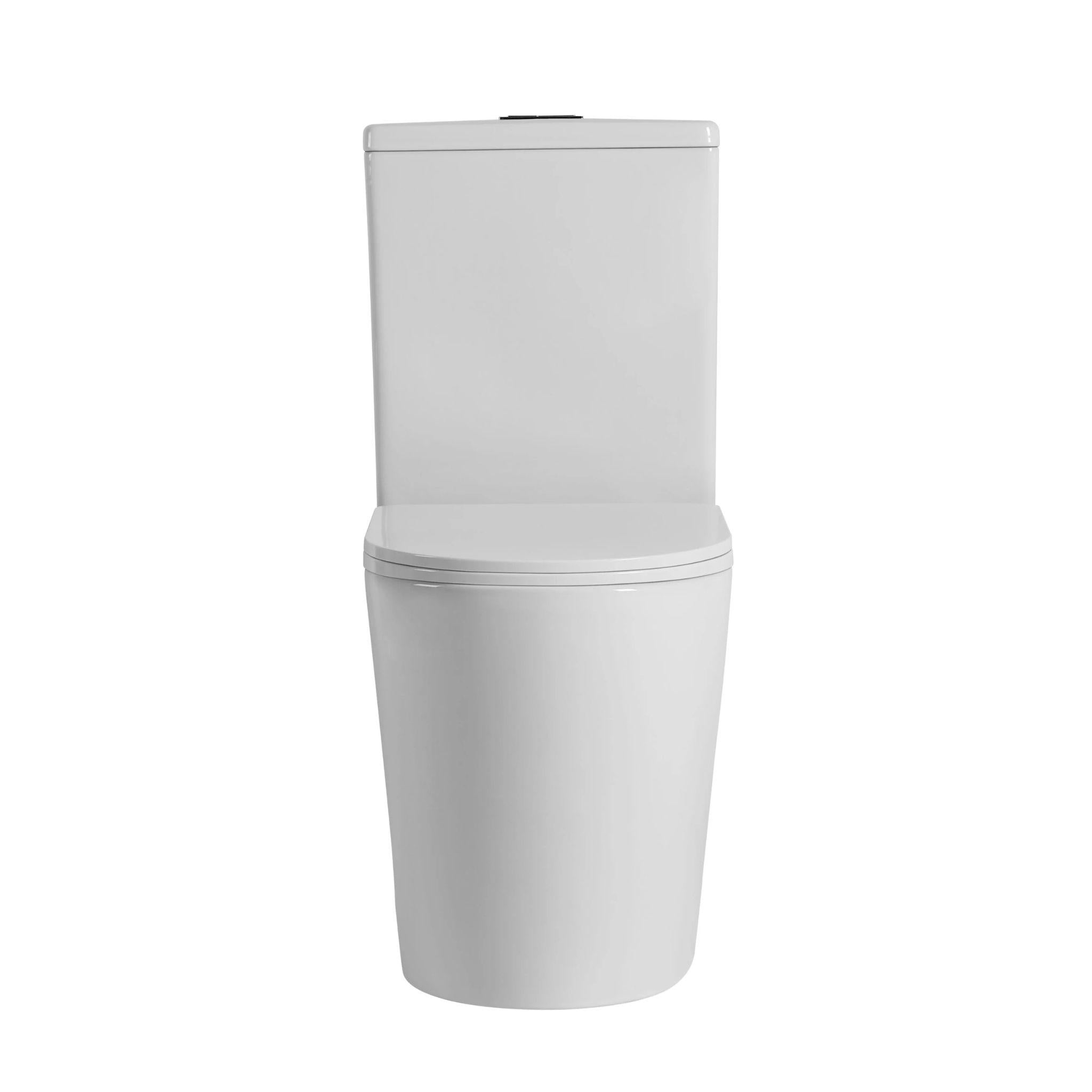 POSEIDON ALPHA RIMLESS TORNADO BACK TO WALL TOILET SUITE GLOSS WHITE