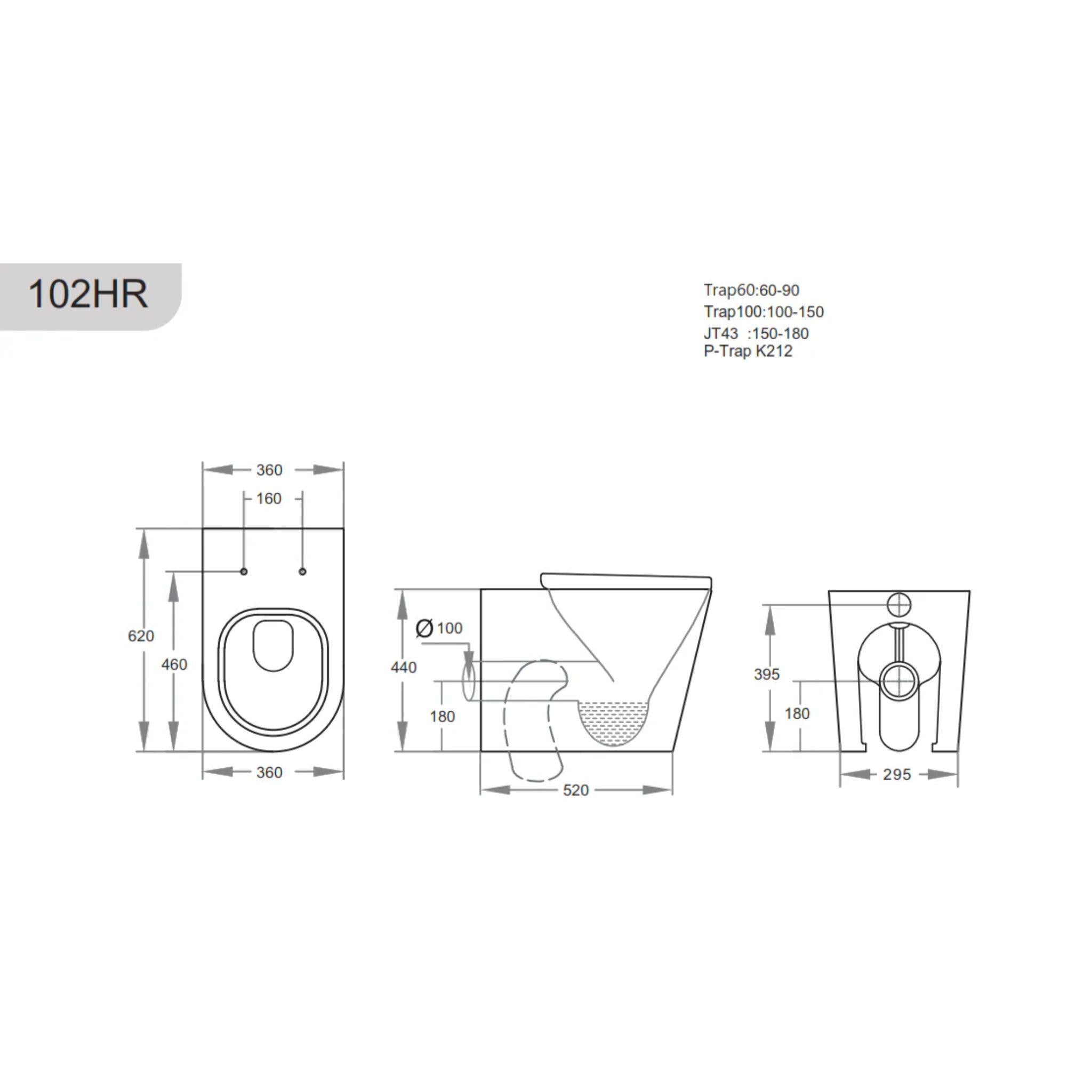 POSEIDON AVIS RIMLESS EXTRA HEIGHT WALL FACED FLOOR PAN GLOSS WHITE