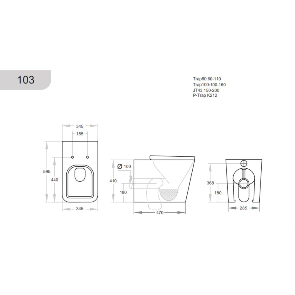 POSEIDON QUBIST WALL FACED PAN GLOSS WHITE