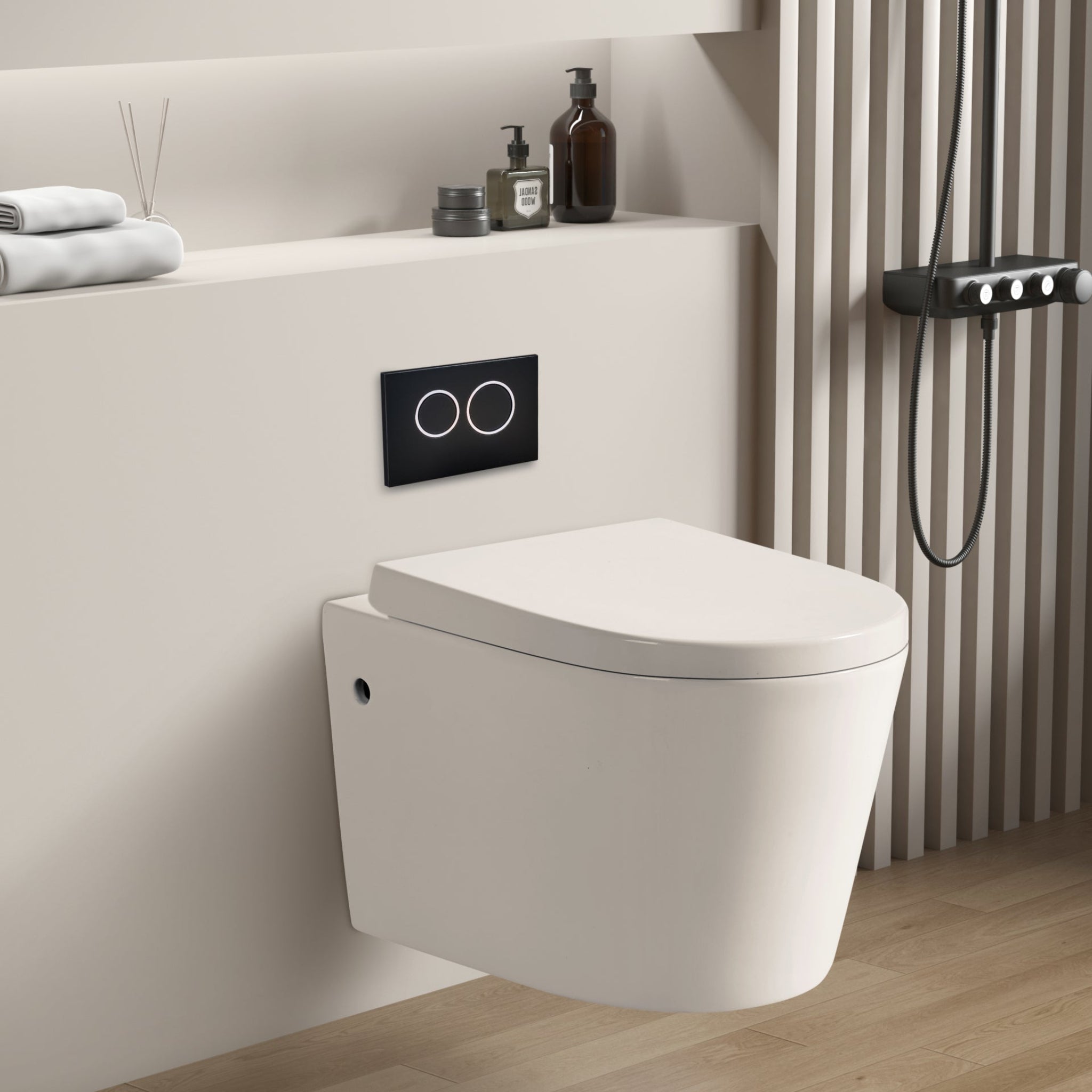 POSEIDON AVIS RIMLESS WALL HUNG PAN MATTE WHITE