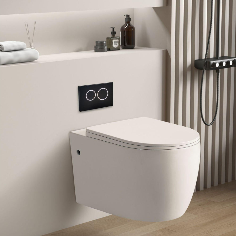 POSEIDON VEDA RIMLESS WALL HUNG TOILET PAN GLOSS WHITE
