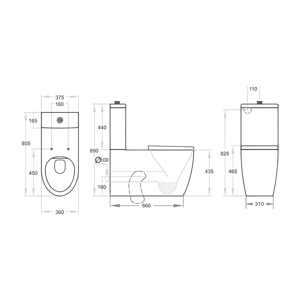 POSEIDON ASTA DISABLE RIMLESS TOILET RIMLESS FLUSH PAN GLOSS WHITE
