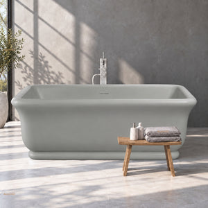 TURNER HASTINGS KIRKHAM TITANCAST FREESTANDING NON OVERFLOW BATHTUB INDUSTRIAL GREY (AVAILABLE IN 1600MM AND 1800MM)