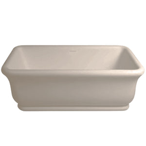 TURNER HASTINGS KIRKHAM TITANCAST FREESTANDING OVERFLOW BATHTUB NATURAL LINEN (AVAILABLE IN 1600MM AND 1800MM)